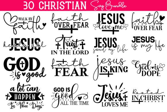 30 Christian SVG Bundle: Graphics for Faith Crafts