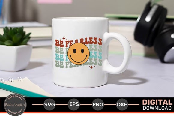 Be Fearless Jesus Quotes Retro SVG for Graphics & Crafts