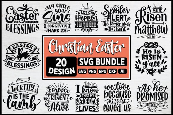 Christian Easter SVG Bundle: Graphics for Faith Crafts