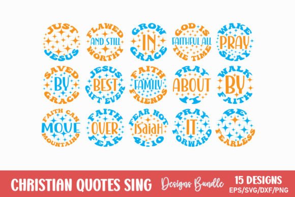 Christian Quotes Sing Bundle: Graphics & Illustrations Review