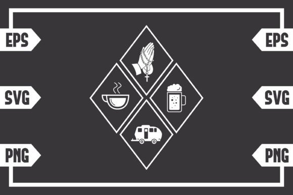 Coffee Jesus Beer Camping Caravan Graphics for Crafts