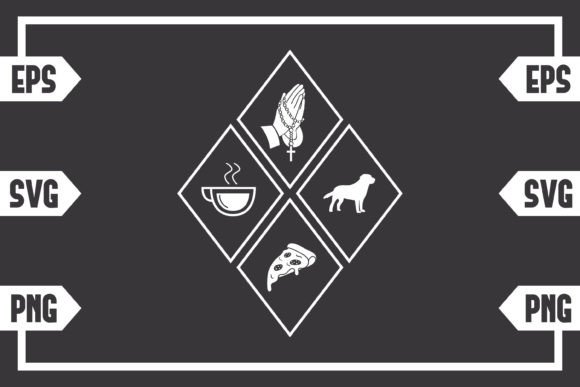 Coffee Jesus Pizza and Dog: Graphics for Crafts