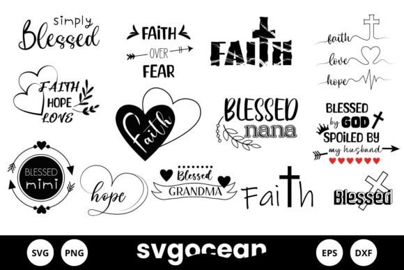 Faith Svg Bundle Jesus Christ: Graphics for Crafts