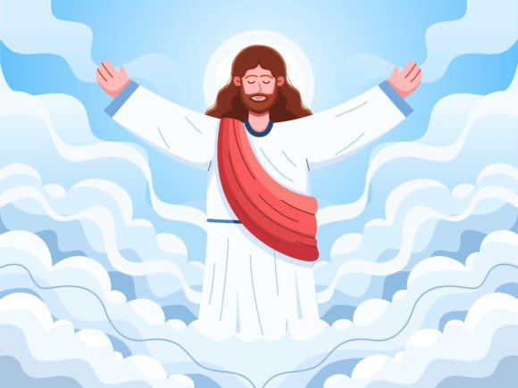 Jesus Ascending to Heaven: Graphics and Illustrations Review