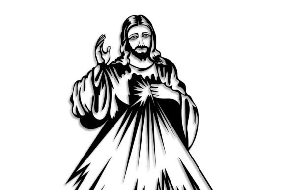 Jesus Christ Graphics: Faith Illustrations for Branding