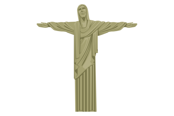Jesus Christ Statue Graphics: Editorial Illustrations