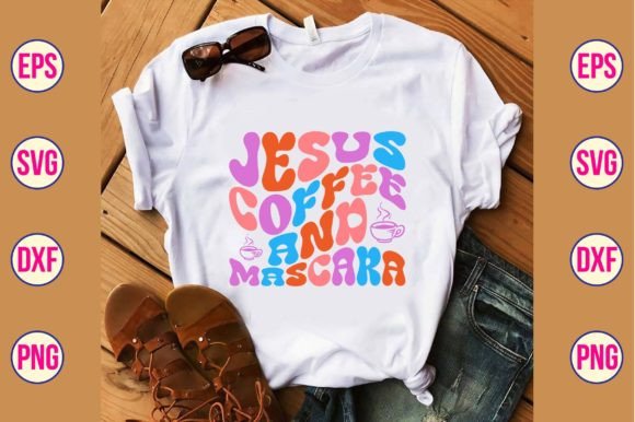 Jesus Coffee Mascara Retro SVG for Graphics and Crafts