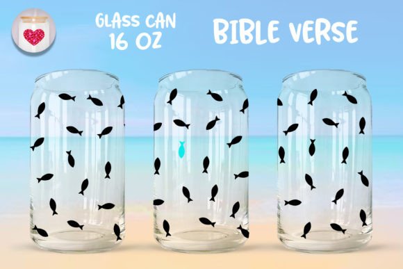 Jesus Fish 16oz Glass Can Graphics & Templates Review